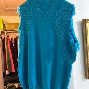 Blue Sleeveless Women's Sweater new